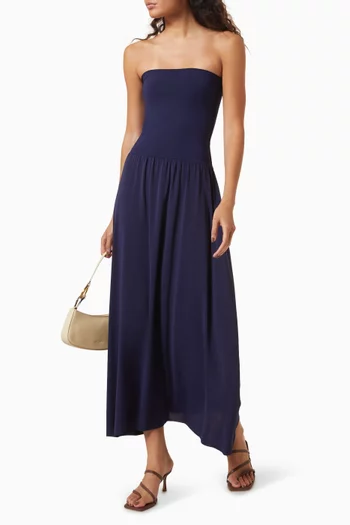 فستان اودا بلا حمالات كريب جيرسيه