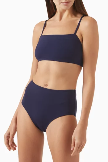 Azur Crop Top in Stretch Nylon