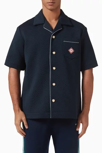 Short-sleeve Shirt in Monogram Jacquard