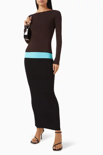 Carilo Maxi Dress in Viscose Blend