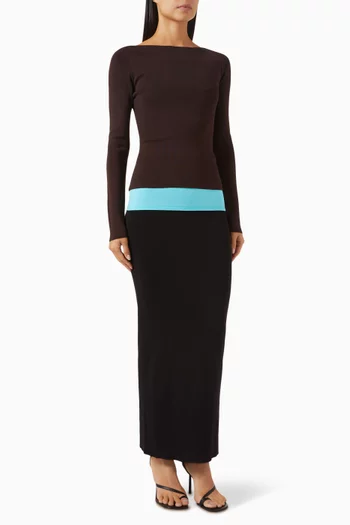 Carilo Maxi Dress in Viscose Blend