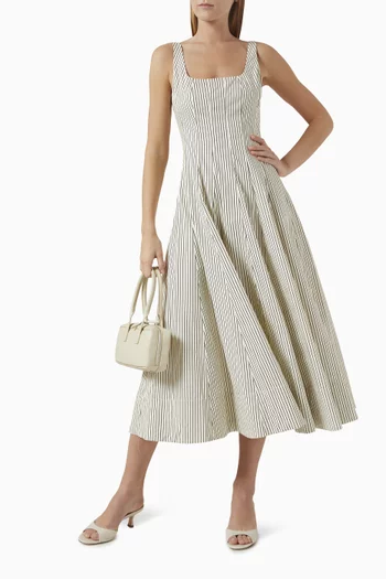 Wells Midi Dress in Cotton Blend