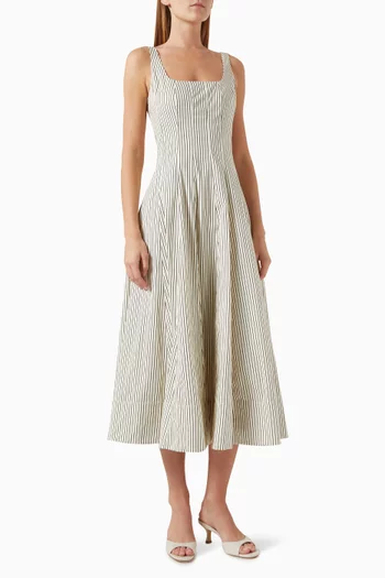 Wells Midi Dress in Cotton Blend