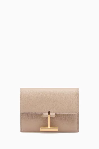 Tara Compact Wallet in Grained Leather