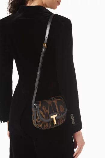 Wallis Shoulder Bag in Calf Hair & Leather