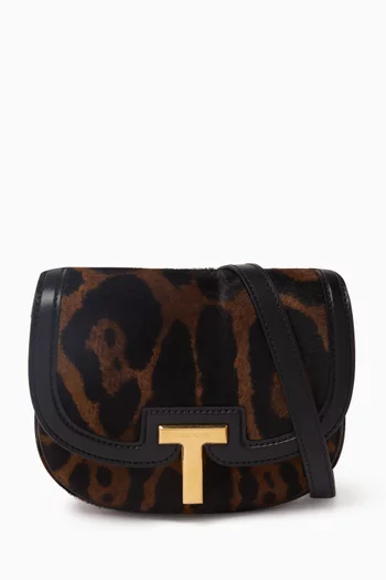 Wallis Shoulder Bag in Calf Hair & Leather