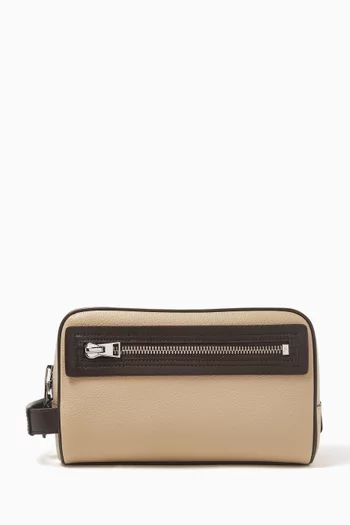 Wash Bag in Leather