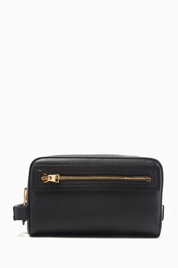 Wash Bag in Leather