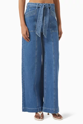 بنطال جينز اليس بحزام دينم