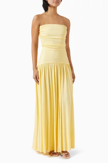 Mariana Shirred Dress in Viscose Jersey