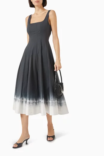Wells Midi Dress in Cotton-blend