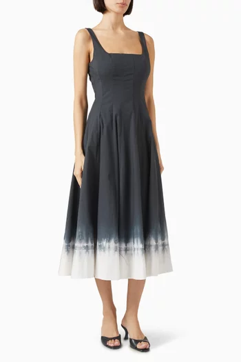 Wells Midi Dress in Cotton-blend
