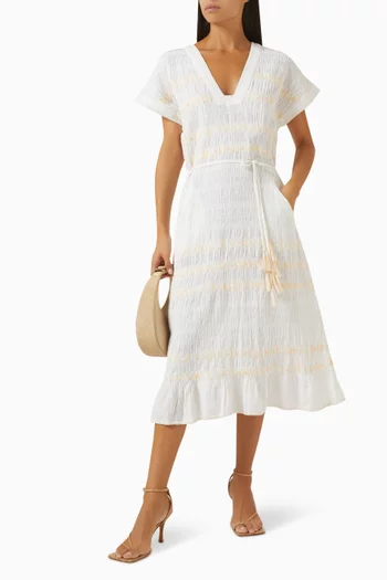Hera Midi Tunic in Linen-cotton Blend