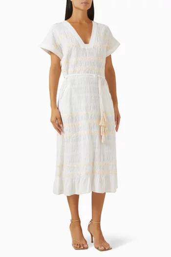 Hera Midi Tunic in Linen-cotton Blend