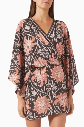 Indira Robe Mini Dress in Silk