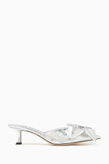 50 Staz Mules in Metallic Leather