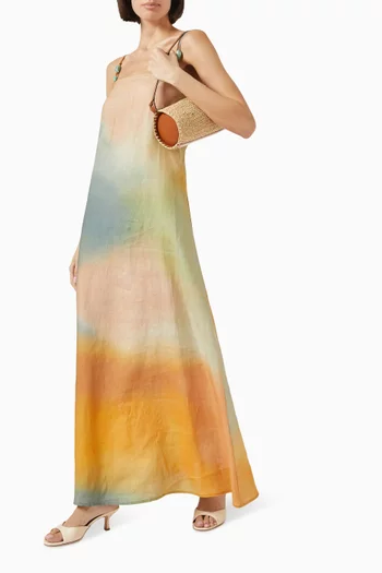 Laura Maxi Dress in Linen