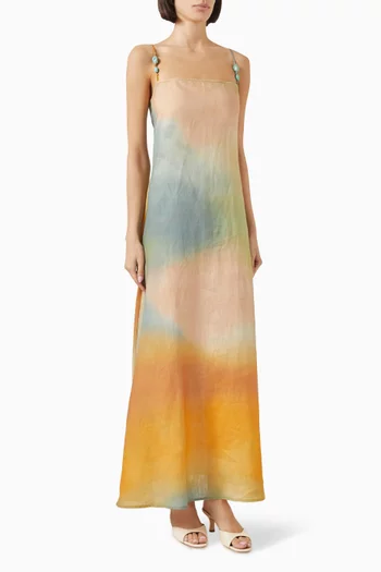Laura Maxi Dress in Linen