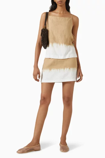 تنورة برافا قصيرة كتان