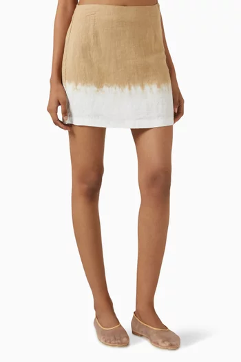 تنورة برافا قصيرة كتان