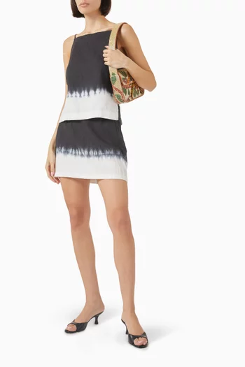 تنورة برافا قصيرة كتان