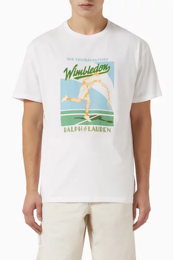 x Wimbledon Printed T-shirt in Jersey