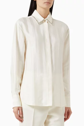 Embellished Shirt in Viscose Blend