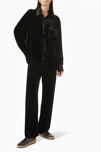 Unisex Boxy-fit Shirt in Viscose-silk Blend