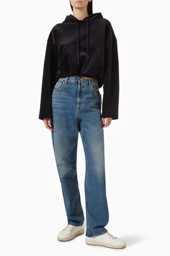 Cropped Hoodie in Chenille