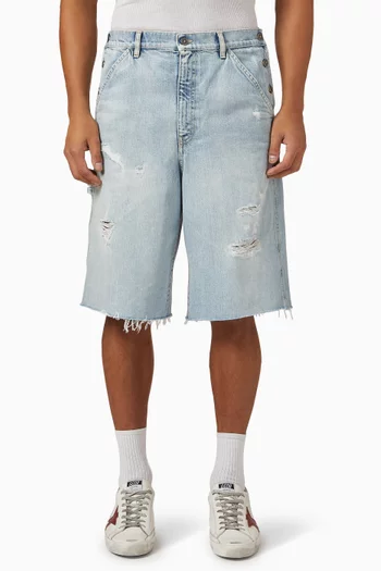 Mike Oversized Bermuda Shorts in Denim