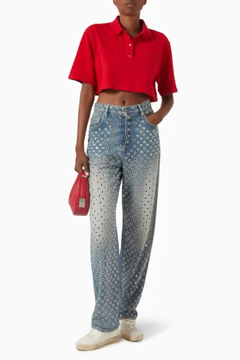 Neve Medium Cropped Polo Shirt