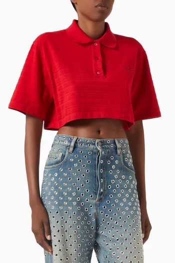Neve Medium Cropped Polo Shirt