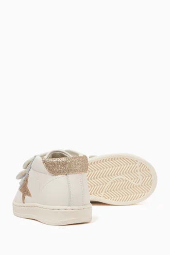 June Ballstar Glitter Sneakers in Leather