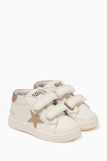 June Ballstar Glitter Sneakers in Leather