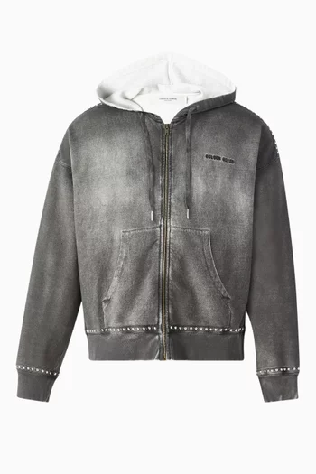 Unisex Logo-embroidered Hoodie in Cotton