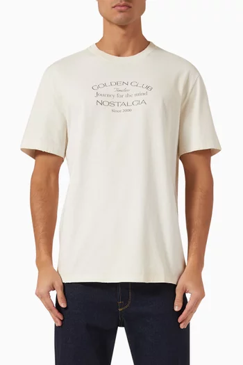 Lettering-print T-shirt in Cotton Jersey