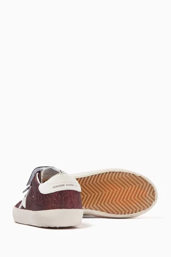 Old School Glitter Sneakers in Leather