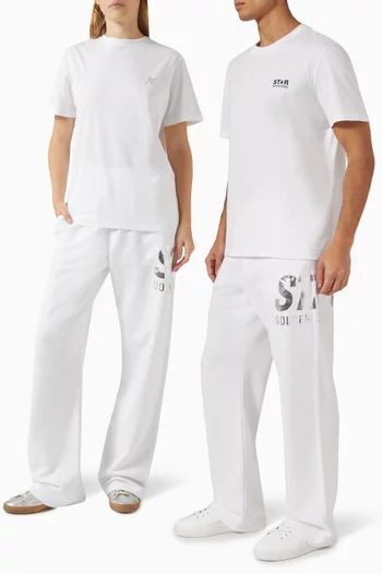 Unisex Wide-leg Sweatpants in Cotton Fleece