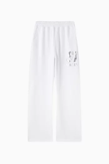 Unisex Wide-leg Sweatpants in Cotton Fleece