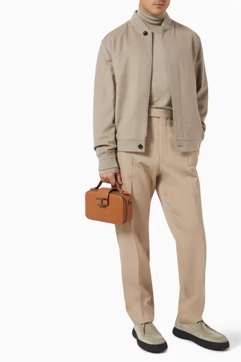 Mini Camera Crossbody Bag in Leather