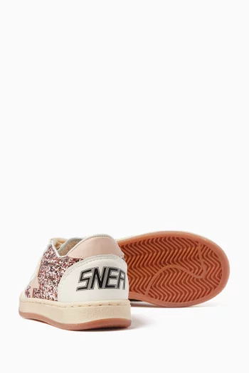 Ball Star Glitter Sneakers in Leather