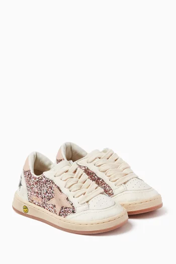 Ball Star Glitter Sneakers in Leather