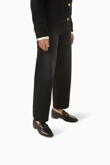T-Chain Loafers in Leather