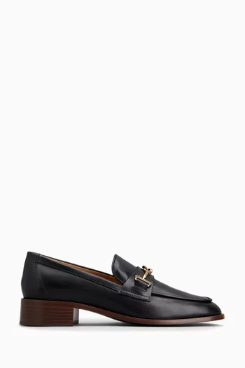T-Chain Loafers in Leather