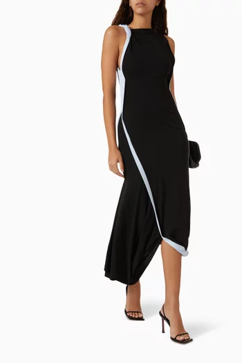 Double-layer Midi Dress in Jersey