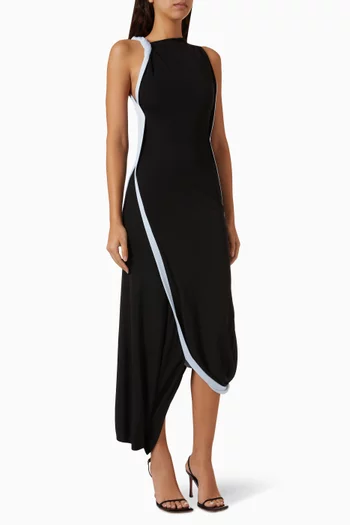 Double-layer Midi Dress in Jersey