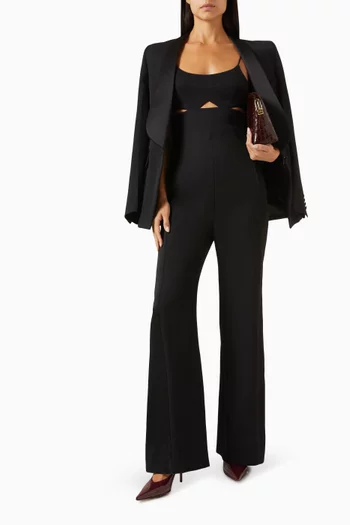 Cut-out Cami Jumpsuit in Wool Blend