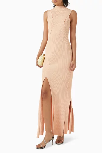 Slit Maxi Dress in Viscose Blend