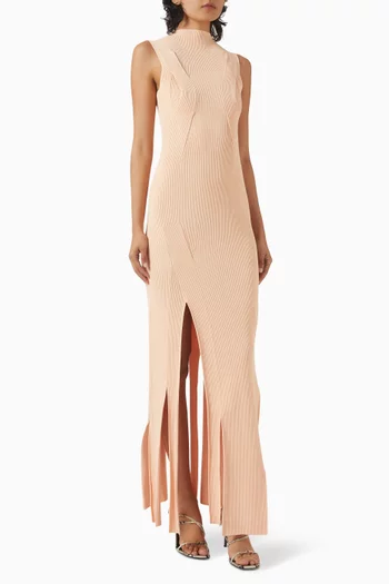 Slit Maxi Dress in Viscose Blend
