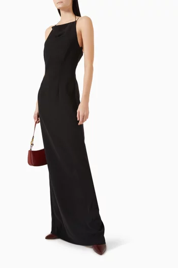 Hebe Open-back Gown in Crepe